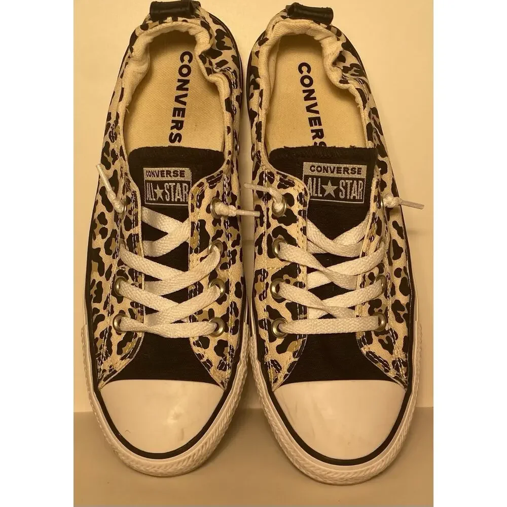 Converse Chuck Taylor All Star Women’s Low Top Leopard Canvas Lace-Up Sneakers